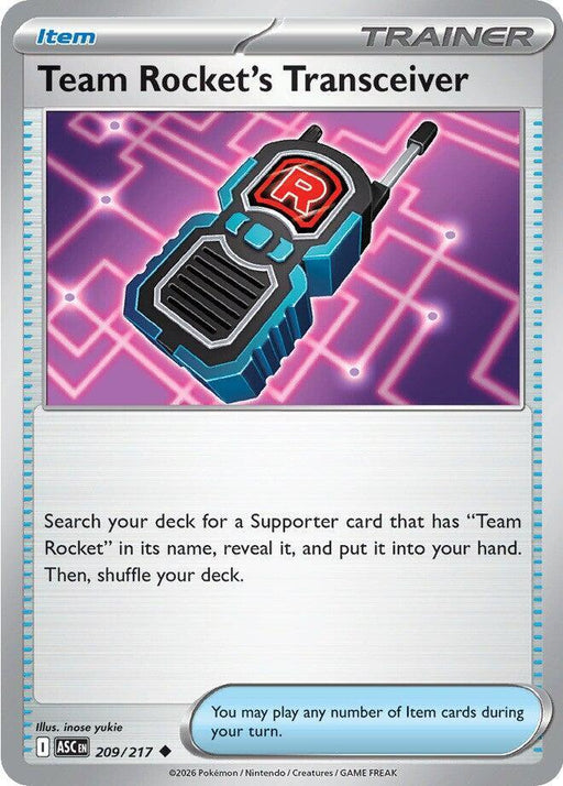 Team Rocket's Transceiver - 209/217 [ME: Ascended Heroes]