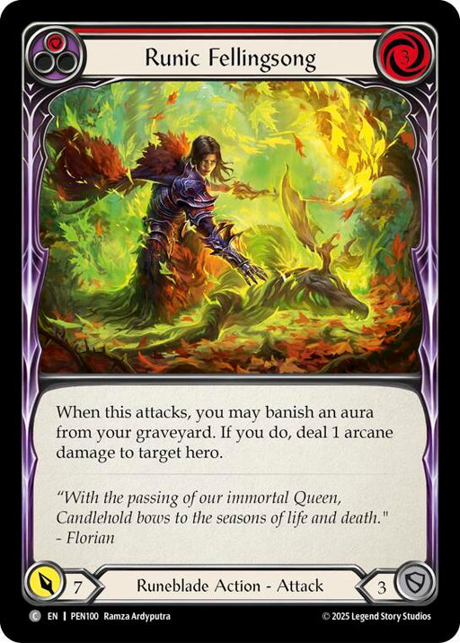 Runic Fellingsong (Red) (PEN100) [Compendium of Rathe]
