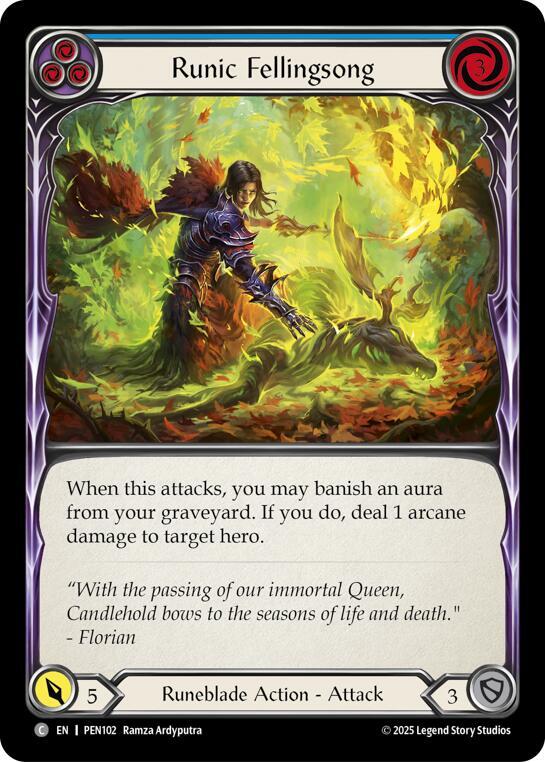 Runic Fellingsong (Blue) (PEN102) [Compendium of Rathe]