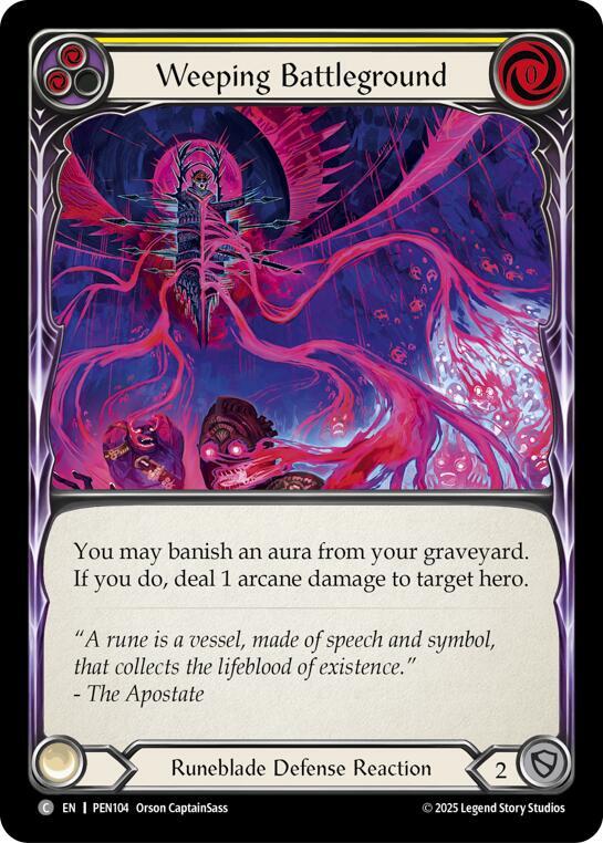 Weeping Battleground (Yellow) (PEN104) [Compendium of Rathe]