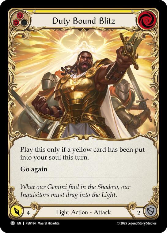 Duty Bound Blitz (Yellow) (PEN184) [Compendium of Rathe]