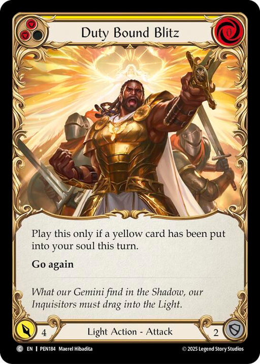 Duty Bound Blitz (Yellow) (PEN184) [Compendium of Rathe]