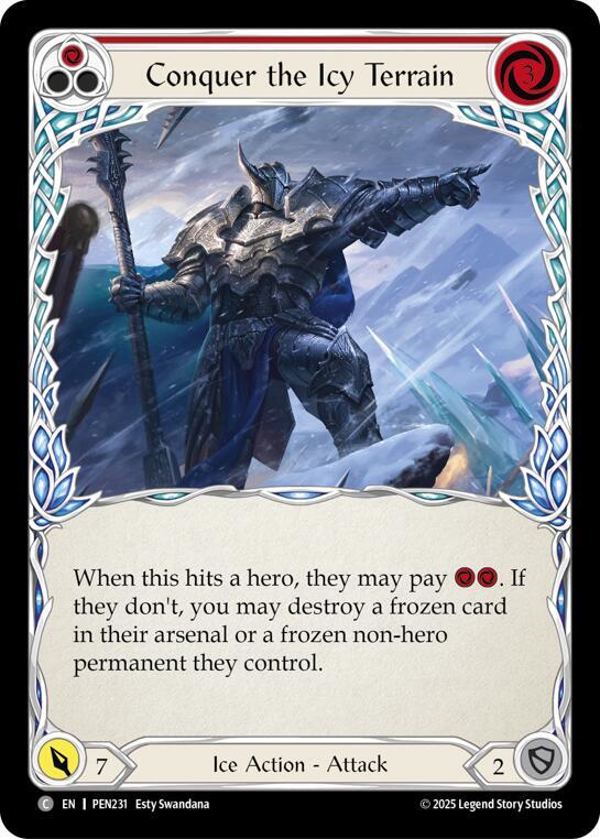 Conquer The Icy Terrain (Red) (PEN231) [Compendium of Rathe]