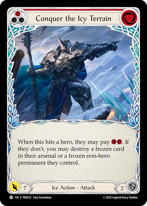 Conquer The Icy Terrain (Red) (PEN231) [Compendium of Rathe]