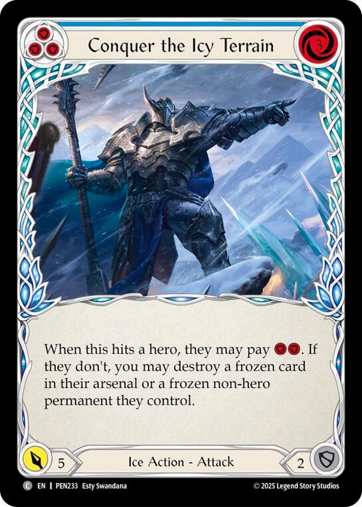 Conquer The Icy Terrain (Blue) (PEN233) [Compendium of Rathe]