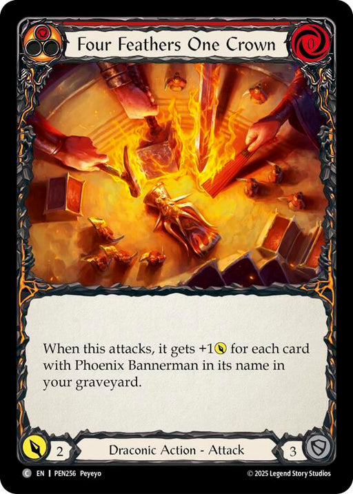 Four Feathers One Crown (Red) (PEN256) [Compendium of Rathe]