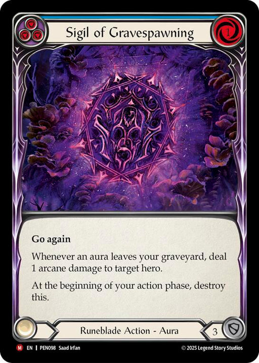 Sigil Of Gravespawning (Blue) (PEN098) [Compendium of Rathe]