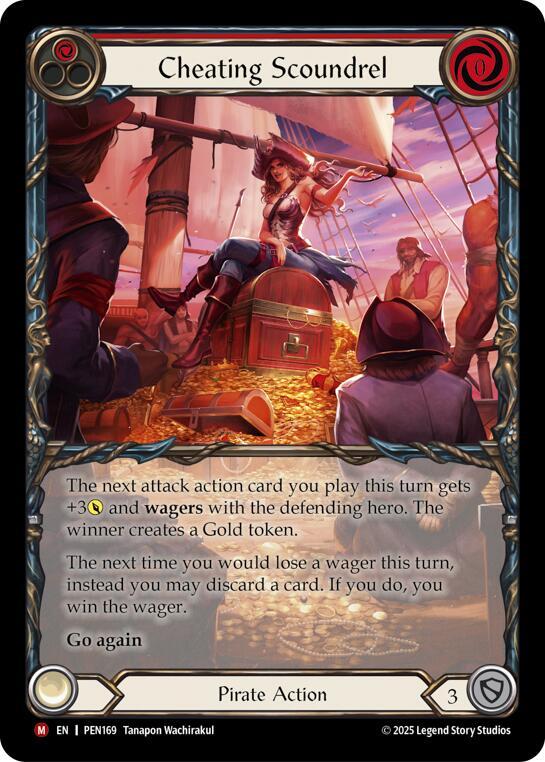 Cheating Scoundrel (Red) (Extended Art) (PEN169) [Compendium of Rathe]