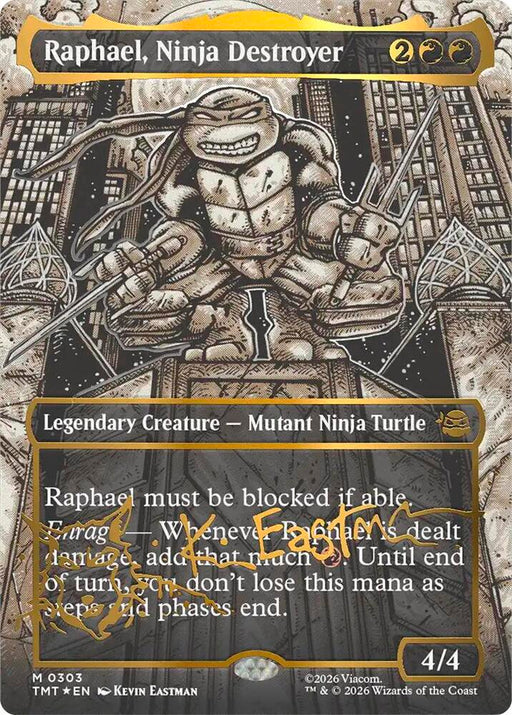 Raphael, Ninja Destroyer (Borderless) (Gold-Stamped Signature) (303) [Teenage Mutant Ninja Turtles]