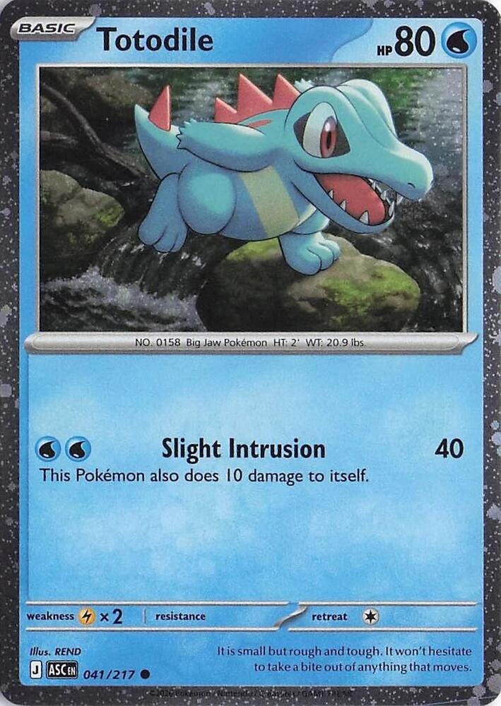 Totodile (Cosmos Holo) (041/217) [Miscellaneous Cards and Products]
