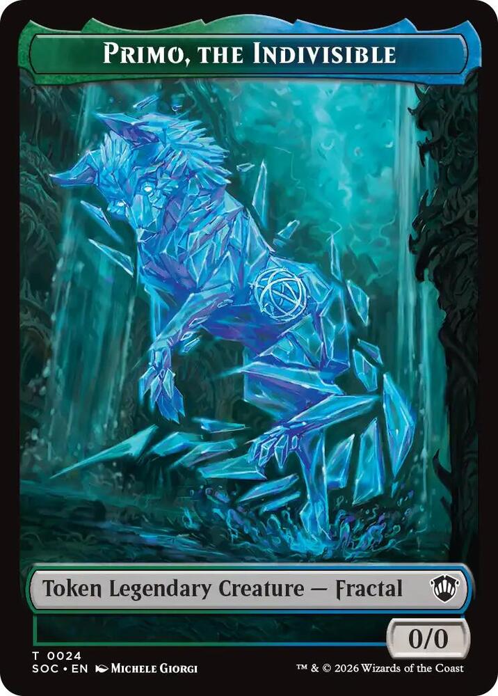 Primo, The Indivisble // Treasure Double-Sided Token (24 // 12) [Secrets of Strixhaven Commander]