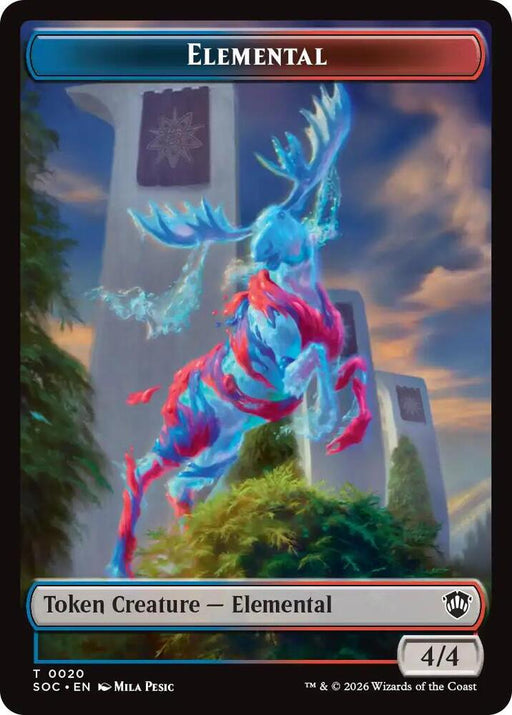 Elemental (0020) // Manifest Double-Sided Token (20 // 30) [Secrets of Strixhaven Commander]