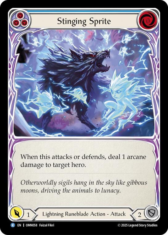 Stinging Sprite (Blue) (OMN058) [Omens of the Third Age]