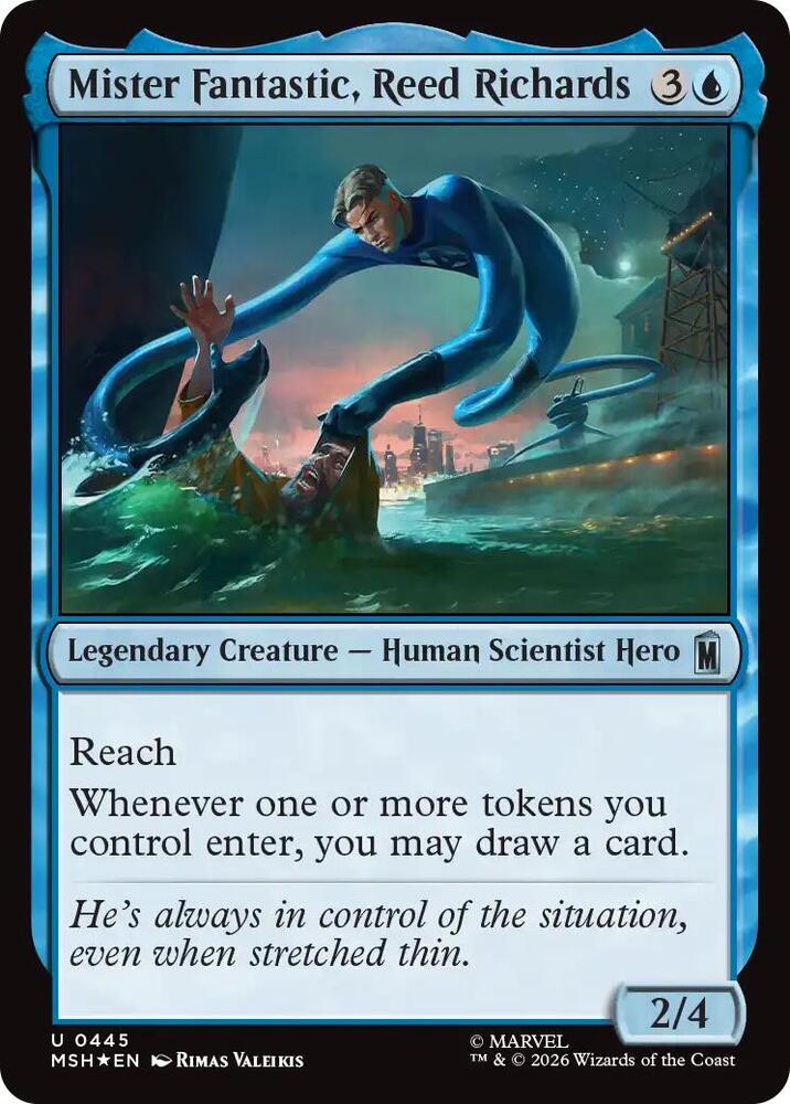 Mister Fantastic, Reed Richards (Surge Foil) (445) [Marvel Super Heroes]