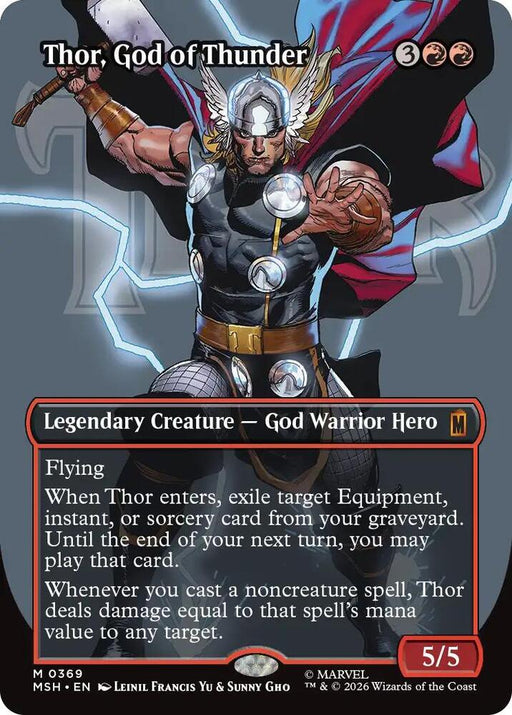 Thor, God of Thunder (Borderless) (0369) [Marvel Super Heroes]