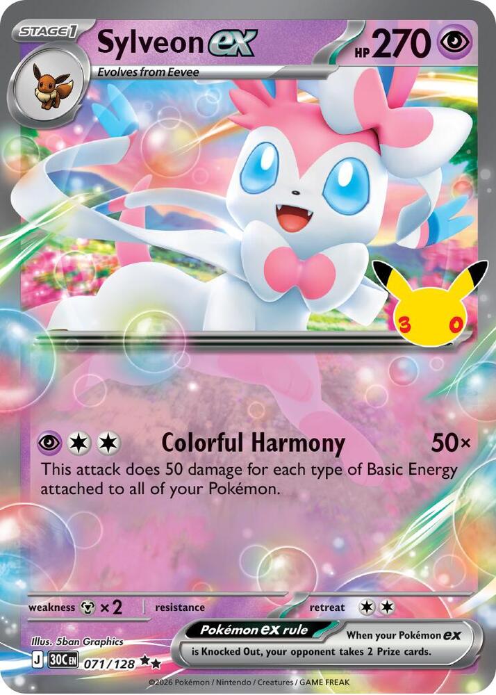 Sylveon ex (071/128) [ME: 30th Celebration]