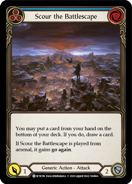 Scour the Battlescape (Blue) [Welcome to Rathe Unlimited] Unlimited Rainbow Foil