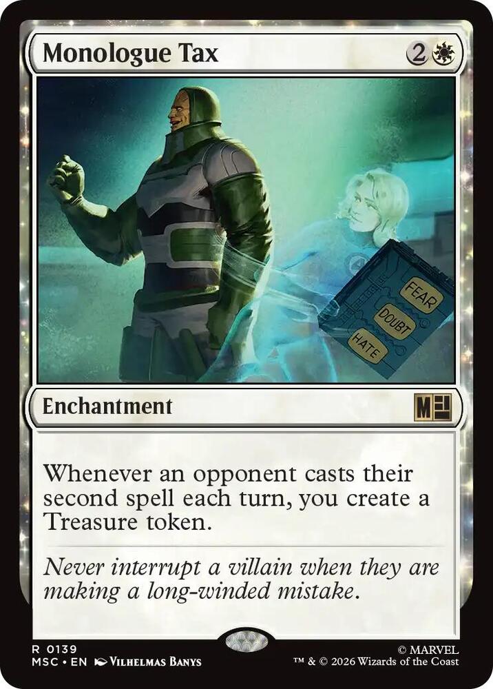 Monologue Tax (Surge Foil) (139) [Marvel Super Heroes Commander]