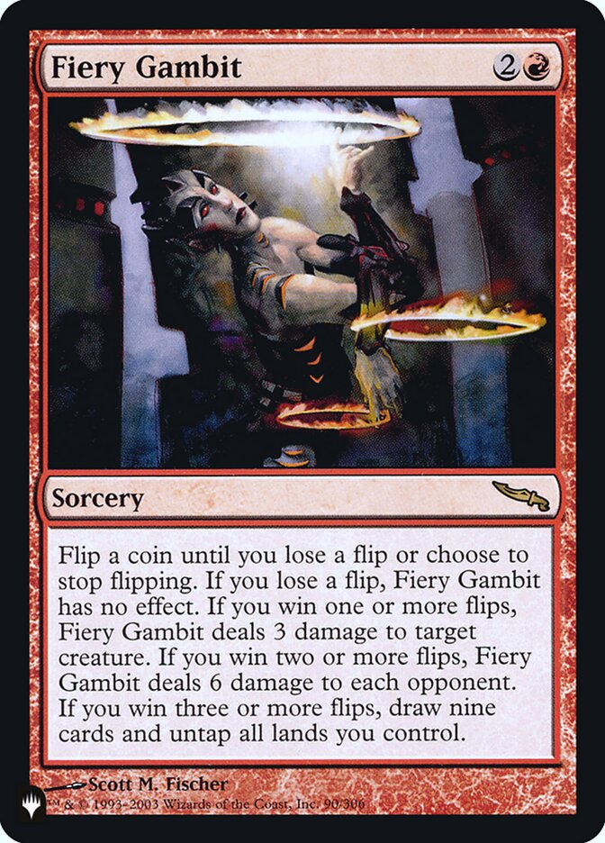 Fiery Gambit [Secret Lair: Heads I Win Tails You Lose]