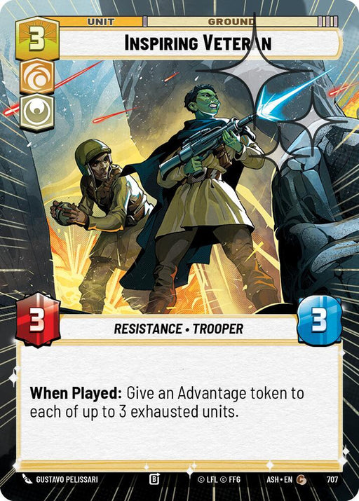 Inspiring Veteran (Hyperspace Foil) (707) [Ashes of the Empire]