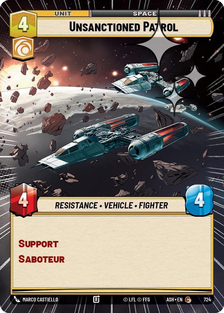 Unsanctioned Patrol (Hyperspace Foil) (724) [Ashes of the Empire]