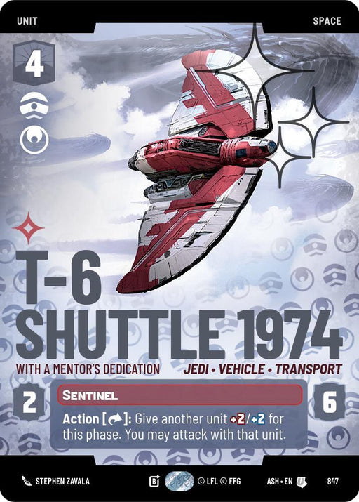 T-6 Shuttle 1974 - With a Mentor's Dedication (Prestige Foil) (847) [Ashes of the Empire]