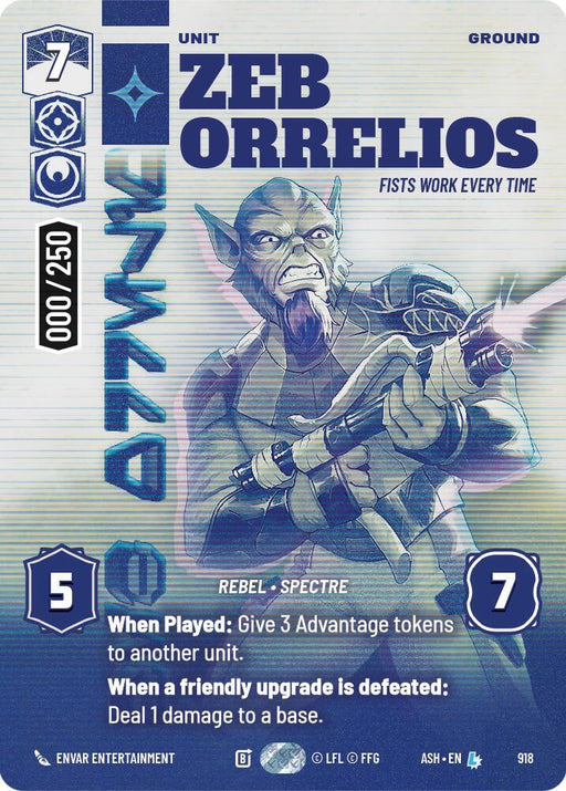 Zeb Orrelios - Fists Work Every Time (Serialized) (918) [Ashes of the Empire]