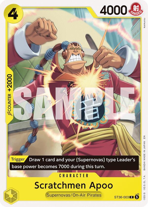 Scratchmen Apoo (ST36-003) [Starter Deck 36: YELLOW Eustass”Captain”Kid]