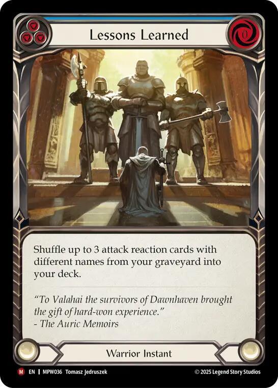 Lessons Learned (Blue) (MPW036) [Mastery Pack Warrior]