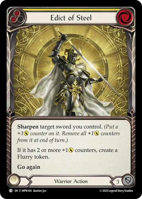 Edict of Steel (Yellow) (MPW104) [Mastery Pack Warrior]
