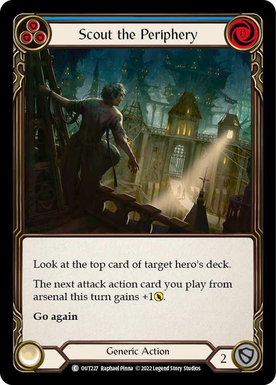 Scout the Periphery (Blue) [Outsiders] Rainbow Foil