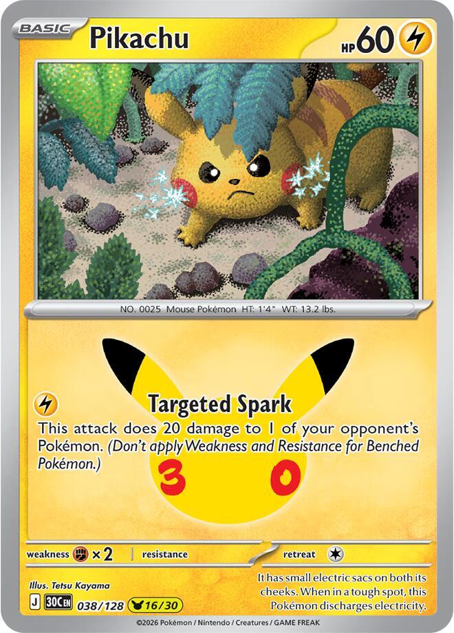 Pikachu - 038/128 [ME: 30th Celebration]