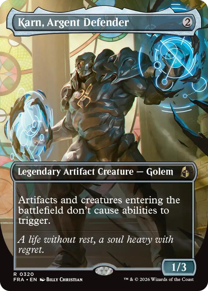 Karn, Argent Defender (Borderless) (320) [Reality Fracture]