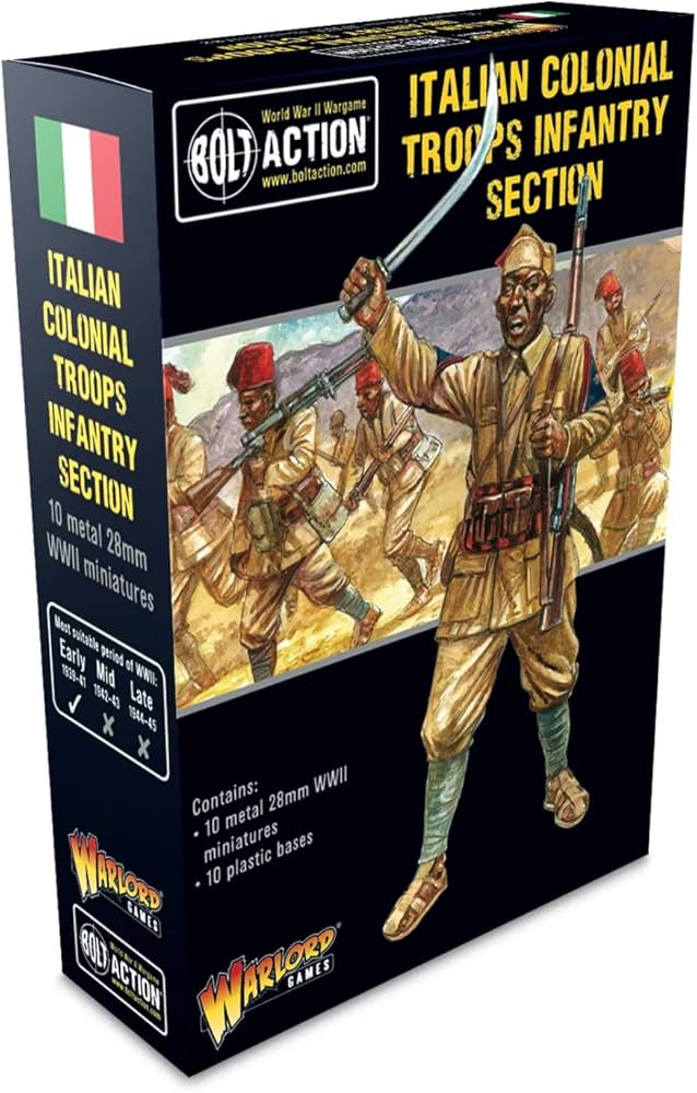 Bolt Action : Escouade D'infanterie Des Troupes Coloniales Italiennes (EN) (Précommande)