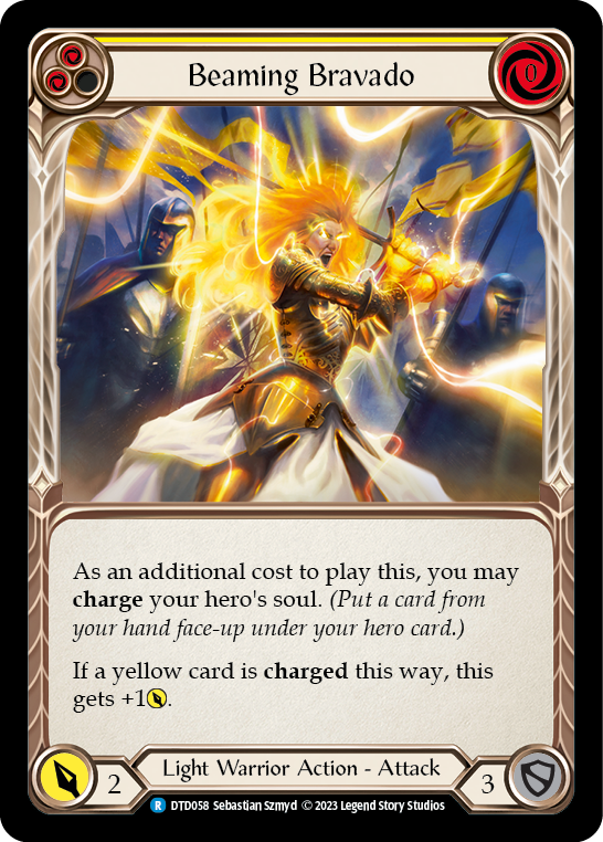 Beaming Bravado (Yellow) [Dusk Till Dawn] Rainbow Foil
