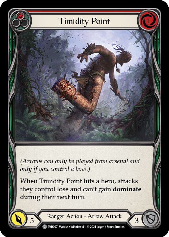 Timidity Point (Red) [Everfest] 1st Edition Rainbow Foil