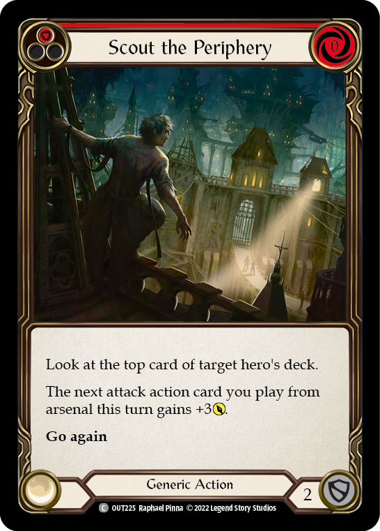 Scout the Periphery (Red) [Outsiders] Rainbow Foil