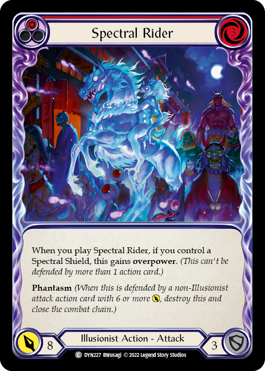 Spectral Rider (Red) [Dynasty] Rainbow Foil