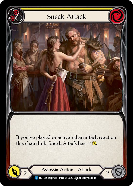 Sneak Attack (Yellow) [Outsiders] Rainbow Foil