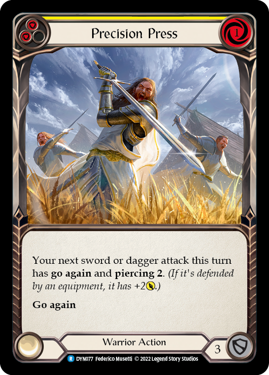 Precision Press (Yellow) [Dynasty] Rainbow Foil