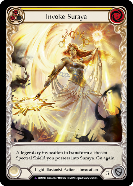 Invoke Suraya // Suraya, Archangel of Knowledge (Marvel) [Dynasty] Cold Foil