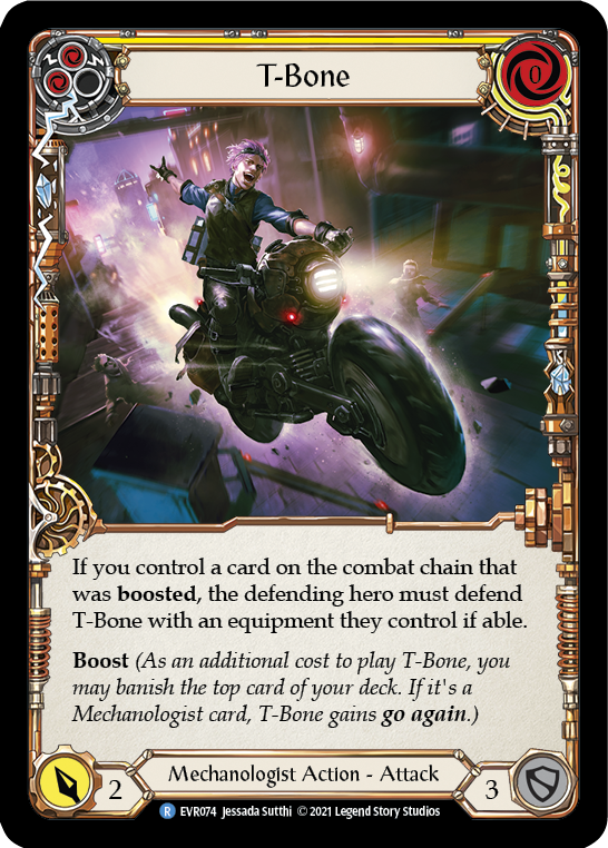 T-Bone (Yellow) [Everfest] 1st Edition Rainbow Foil