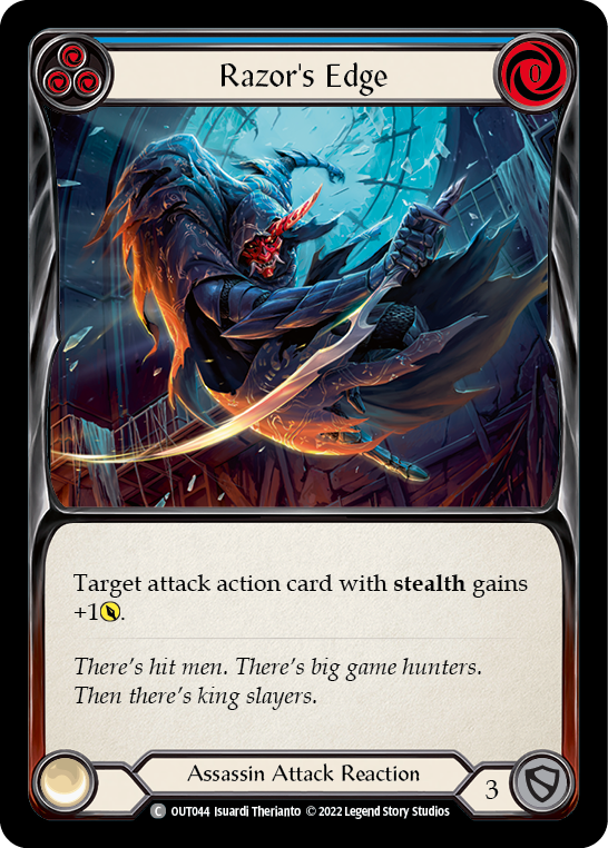 Razor's Edge (Blue) [Outsiders] Rainbow Foil