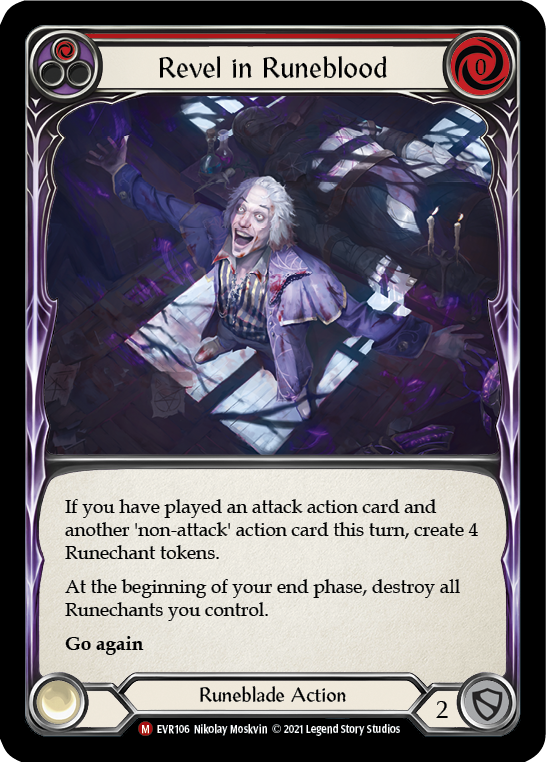 Revel in Runeblood [Everfest] 1st Edition Rainbow Foil