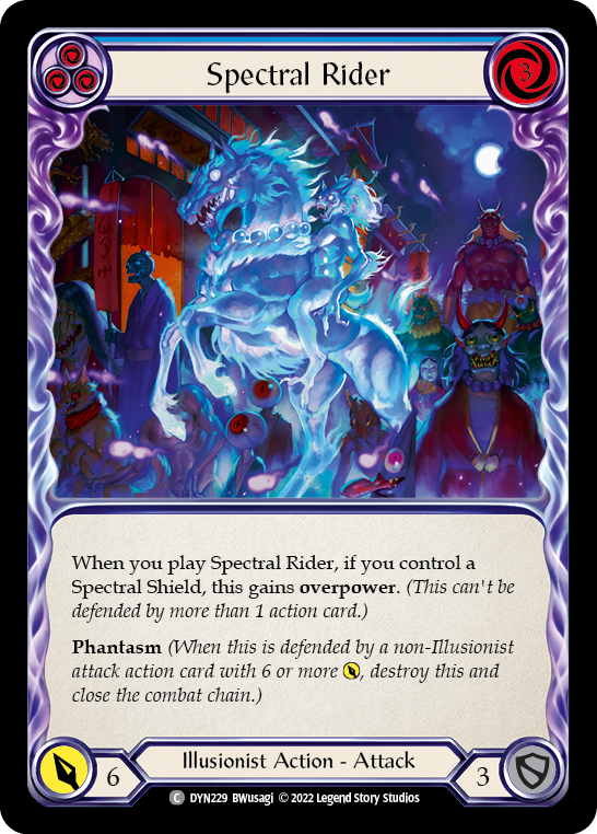 Spectral Rider (Blue) [Dynasty] Rainbow Foil