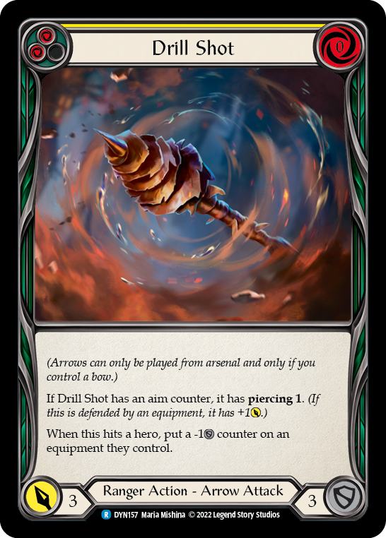 Drill Shot (Yellow) [Dynasty] Rainbow Foil