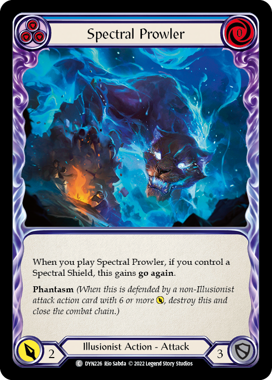 Spectral Prowler (Blue) [Dynasty] Rainbow Foil