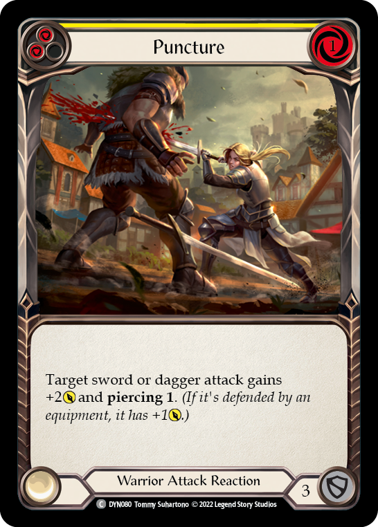 Puncture (Yellow) [Dynasty] Rainbow Foil