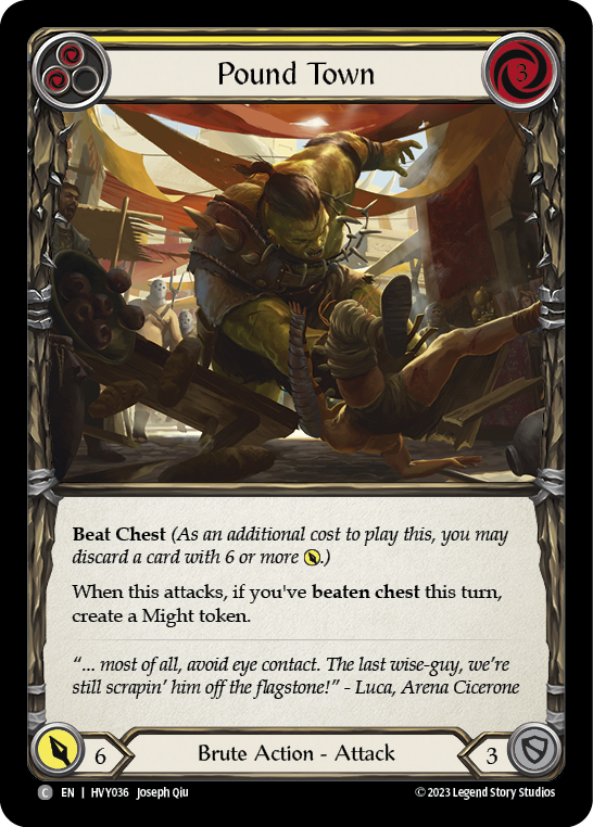 Pound Town (Yellow) [Heavy Hitters] Rainbow Foil