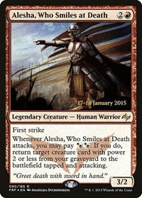 Alesha, Who Smiles at Death (90) [Prerelease Cards]